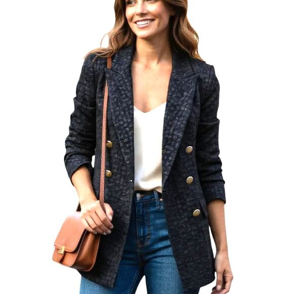 Shein XL Black Women's Blazer Jacket Suit Coat Misses Size 16 18 Extra Large - Picture 1 of 6